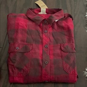 Button down womens fleece long sleeve